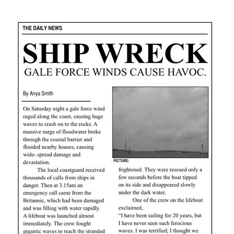 short newspaper articles for students.